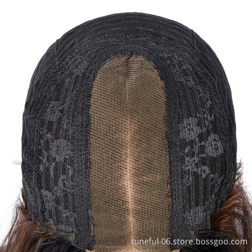 Tuneful factory price with 6*2closure wigs 100% brazilian human hair wigs straight natural color and T33color